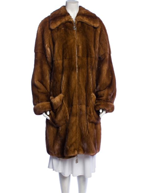 fendi fur coat vintage|fendi fur trimmed coats.